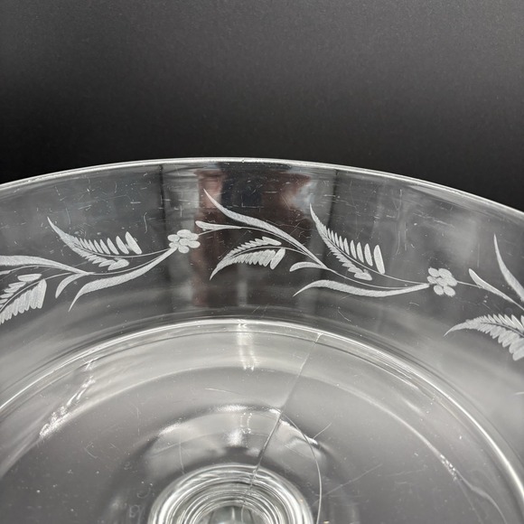 Riverside Glass Compote Thumbprint Band Clear EAPG Antique - Picture 3 of 11